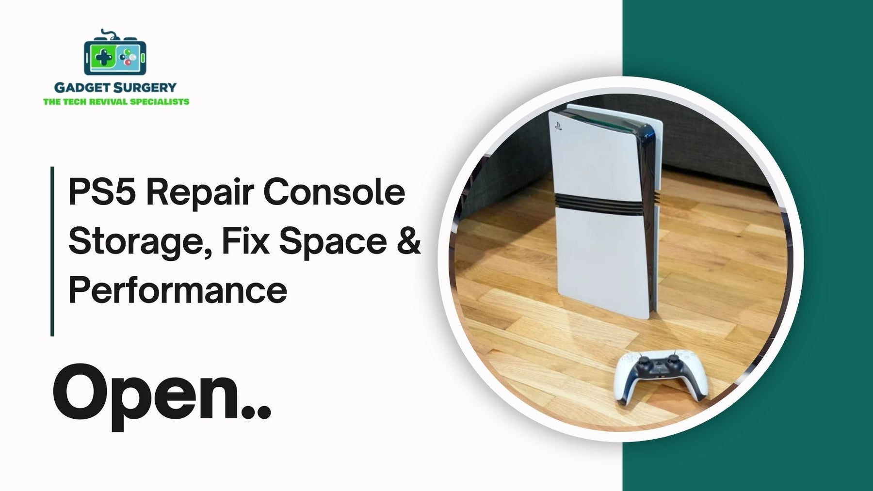 PS5 Repair Console Storage, Fix Space & Performance